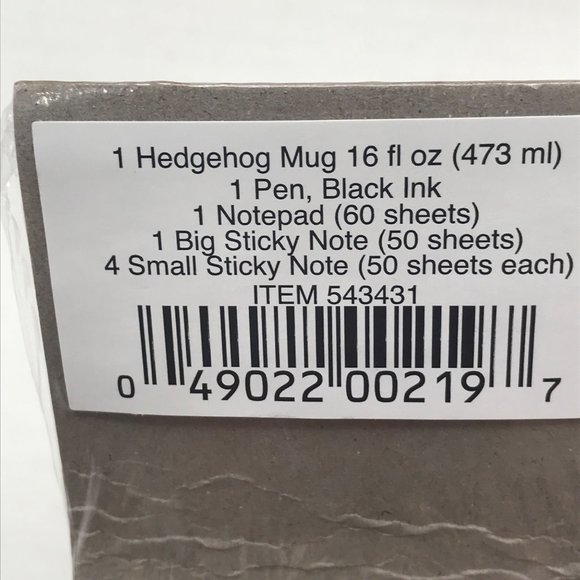 Modern Expression Hedgehog Mug 16 oz. Stationary Set New With Tags - Picture 5 of 9